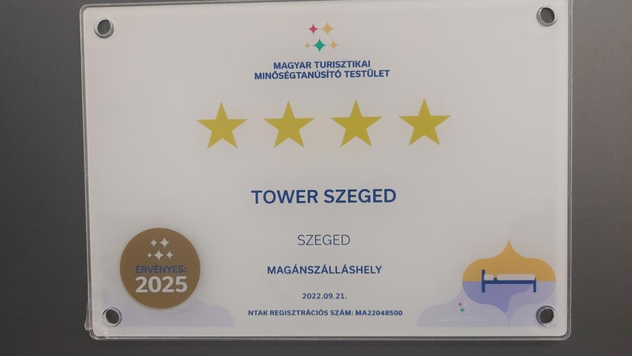 Tower Szeged Belvárosi Exkluzív Panorámás Apartman Esterno foto